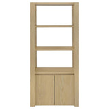 Laurelton 3-shelf Media Tower Tall Pier Cabinet Light Oak