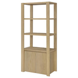 Laurelton 3-shelf Media Tower Tall Pier Cabinet Light Oak | Brown | Light Oak | 708224