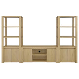 Laurelton 3-shelf Media Tower Tall Pier Cabinet Light Oak