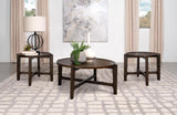 Cota 3-piece Solid Wood Coffee and End Table Set Dark Brown | Brown | Dark Brown | 708288-S3