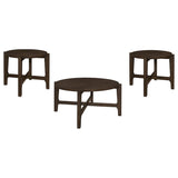Cota 3-piece Solid Wood Coffee and End Table Set Dark Brown | Brown | Dark Brown | 708288-S3
