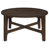 Cota Round Solid Wood Coffee Table Dark Brown | Brown | Dark Brown | 708288
