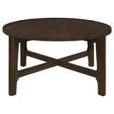 Cota Round Solid Wood Coffee Table Dark Brown | Brown | Dark Brown | 708288