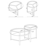 Delia 2-Piece Round Glass Top Nesting Coffee Table Chrome | Full | Silver | Chrome | 708400