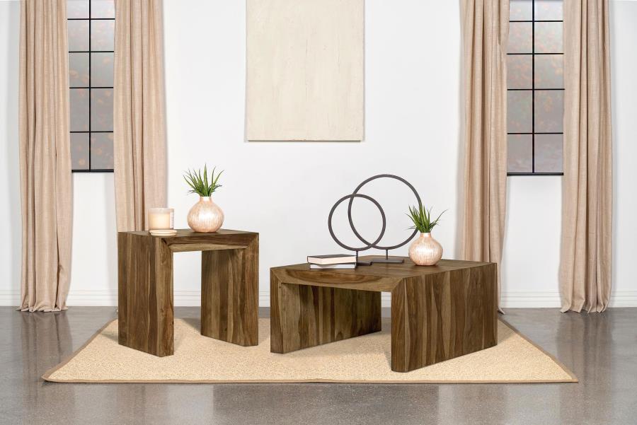 Odilia 2-piece Solid Wood Coffee and End Table Set Auburn | Brown | Auburn | 708418-S2