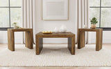 Odilia 3-piece Solid Wood Coffee and End Table Set Auburn | Brown | Auburn | 708418-S3