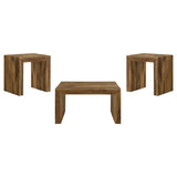 Odilia 3-piece Solid Wood Coffee and End Table Set Auburn | Brown | Auburn | 708418-S3