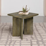 Andando Square Solid Wood End Table Mango Brown | Brown | Mango Brown | 708497