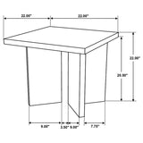 Andando Square Solid Wood End Table Mango Brown | Brown | Mango Brown | 708497