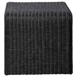 Cahya Woven Rattan Square End Table Black | Black | 708517