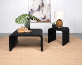 Cahya 2-piece Rattan Coffee and End Table Set Black | Black | 708518-S2