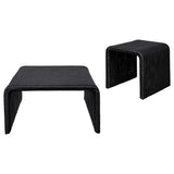 Cahya 2-piece Rattan Coffee and End Table Set Black | Black | 708518-S2