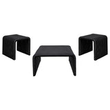 Cahya 3-piece Rattan Coffee and End Table Set Black | Black | 708518-S3
