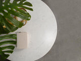 Astoria Round Genuine Marble Side End Table White | King | White | 709667