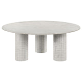 Astoria 3-piece Marble Coffee and End Table Set White | White | 709668-S3