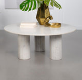 Astoria Round Genuine Marble Coffee Table White | King | White | 709668