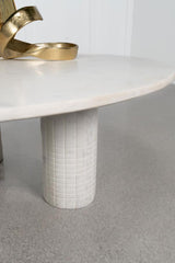 Astoria Round Genuine Marble Coffee Table White | King | White | 709668