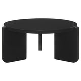 Cordova 2-piece Solid Wood Coffee and End Table Set Black | Black | 709678-S2