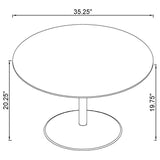 Ganso 3-piece Round Glass Top Coffee and End Table Set Black | Black | 709688-S3