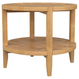 Camillo Round Solid Wood Side End Table Maple Brown | Full | Brown | Maple | 709697
