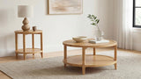 Camillo 2-piece Round Coffee and End Table Set Maple | Full | Brown | Maple | 709698-S2