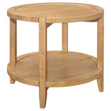 Camillo 2-piece Round Coffee and End Table Set Maple | Full | Brown | Maple | 709698-S2