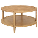 Camillo 2-piece Round Coffee and End Table Set Maple | Full | Brown | Maple | 709698-S2