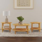 Camillo 3-piece Round Coffee and End Table Set Maple | Brown | Maple | 709698-S3