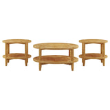 Camillo 3-piece Round Coffee and End Table Set Maple | Brown | Maple | 709698-S3