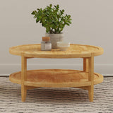 Camillo Round Solid Wood Coffee Table Maple Brown | Full | Brown | Maple | 709698