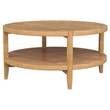 Camillo Round Solid Wood Coffee Table Maple Brown | Full | Brown | Maple | 709698