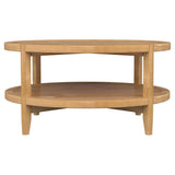 Camillo Round Solid Wood Coffee Table Maple Brown | Full | Brown | Maple | 709698