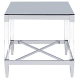 Lindley 2-piece Square Coffee and End Table Set Chrome | Silver | Chrome | 709728-S2