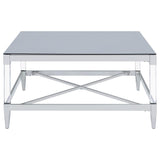 Lindley 3-piece Square Coffee and End Table Set Chrome | Silver | Chrome | 709728-S3