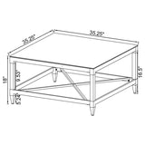 Lindley 3-piece Square Coffee and End Table Set Chrome | Silver | Chrome | 709728-S3