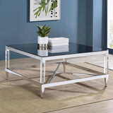Lindley Square Tempered Mirror Acrylic Coffee Table Chrome | King | Silver | Chrome | 709728