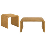 Cahya 2-piece Rattan Coffee and End Table Set Natural | Brown | Natural | 709818-S2