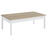 Stacie 3-piece Coffee Table Set Distressed Pine and White | Brown | Distressed Pine | 709950