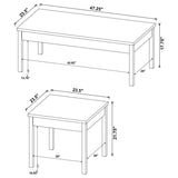 Stacie 3-piece Coffee Table Set Distressed Pine and White | Brown | Distressed Pine | 709950