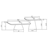 Eason 2-piece Coffee Table Set Walnut and Black | Brown | Walnut | 710010