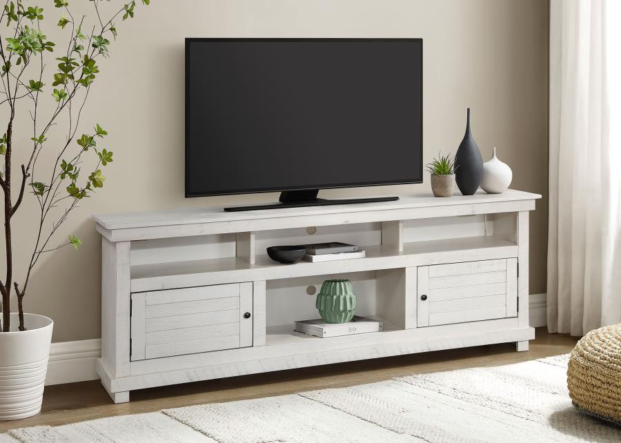Payne 70-inch TV Stand Media Console Distressed White | White | Distressed White | 710053