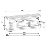 Payne 70-inch TV Stand Media Console Distressed White | White | Distressed White | 710053