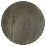 Kinkaid Round Solid Mango Wood End Table Brown | Brown | 710137