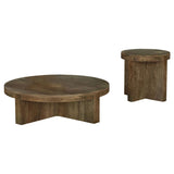 Kinkaid 2-piece Solid Wood Coffee and End Table Set Brown | Brown | 710138-S2