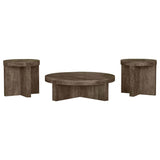 Kinkaid 3-piece Solid Wood Coffee and End Table Set Brown | Brown | 710138-S3