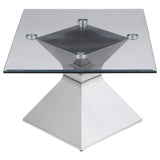 Jenny 3-piece Rectangular Coffee and End Table Set Chrome | Silver | Polished Stainless Steel | 710208-S3