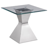 Jenny 3-piece Rectangular Coffee and End Table Set Chrome | Silver | Polished Stainless Steel | 710208-S3