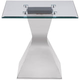 Jenny 3-piece Rectangular Coffee and End Table Set Chrome | Silver | Polished Stainless Steel | 710208-S3