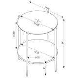 Jonelle 2-piece Round Coffee and End Table Set Gold | Grey | Smoke | 710338-S2