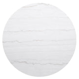 Jason Round White Marble Top Coffee Table Charcoal | White | Charcoal / White Marble | 710418